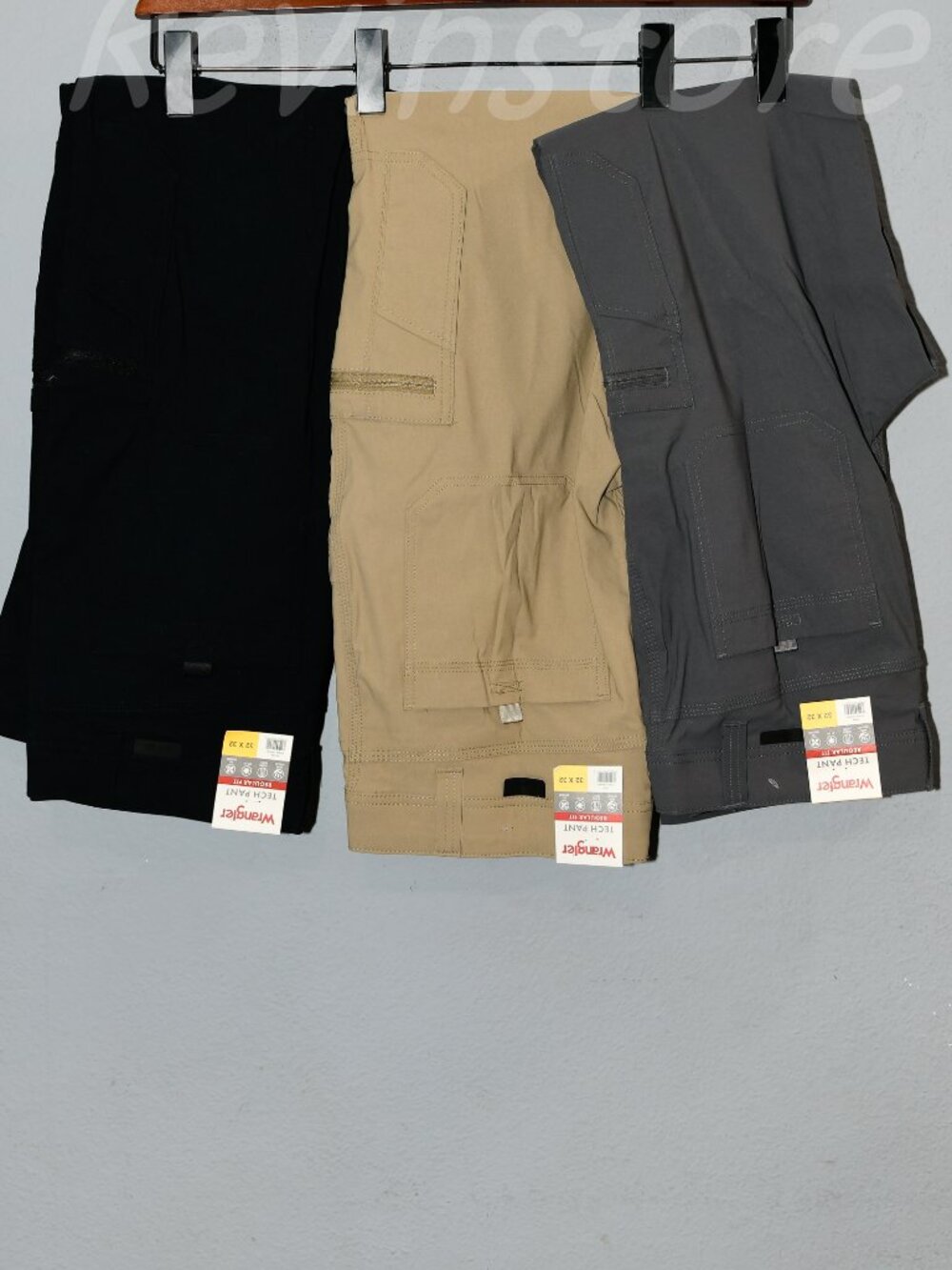 3 pairs Wrangler Men's Tech Pants. Price is for 3 .